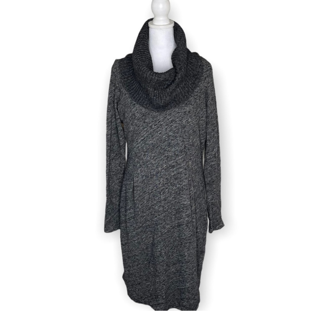 Boss Hugo Boss Women's Gray Cowl Turtleneck Long Sleeve Bodycon Sweater Dress XL